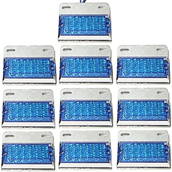 トラック用 サイド マーカー 角型 12 LED 24V 標識 ランプ 汎用 10個 セット オレン...