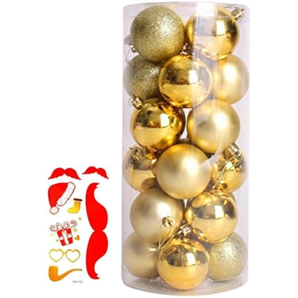 選べる全11色 クリスマス オーナメント ボール 24個セット ツリー デコレーション 飾り パーテ...