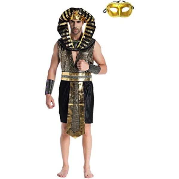 コスチューム 古代エジプト・ギリシャ男性衣装 A ベネチアンマスク付き S247( 男性衣装 A)