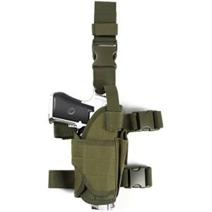 サバイバルゲーム や ミリタリー コスチューム に 右足用 レッグ ホル スター ガン ホルダー