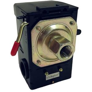 Ahead Is m エアーコンプレッサー 圧力 スイッチ レバー式 サイド 型 0.8Mpa ポートが選べる 補修(黒,  1ポート)