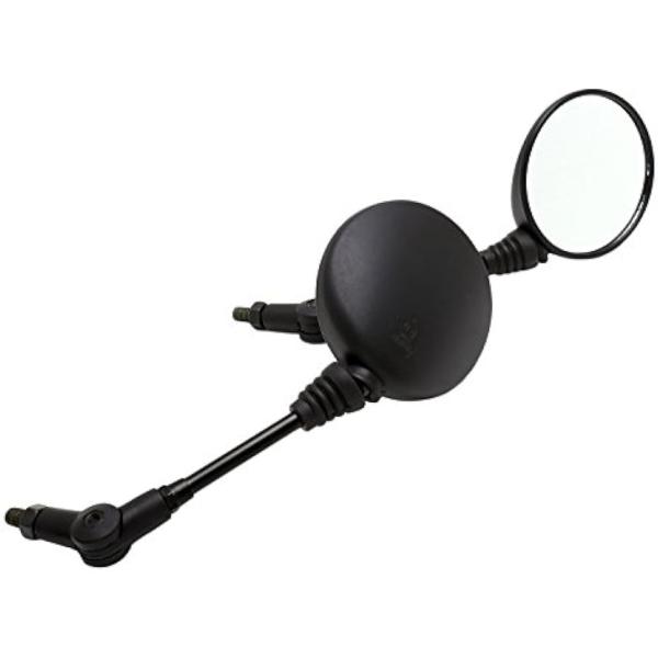 【互換品】nakira バイク ミラー 汎用 オフロード 左右2本セット 可倒式 10mm 正ネジ ...