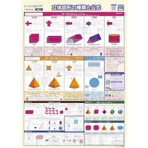 算数ポスター 2枚セット 1枚でわかる 平面図形の種類と公式 立体図形の