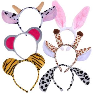 カチューシャ 動物 アニマル ヘアバンド 耳 仮装 コスプレ コスチューム 6個セットの商品画像