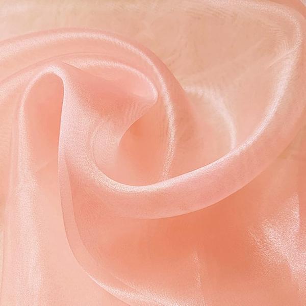 選べる19色 高光沢 オーガンジー 生地 3ｍx幅150cm 手芸 カラー 無地 布(ライトピンク)