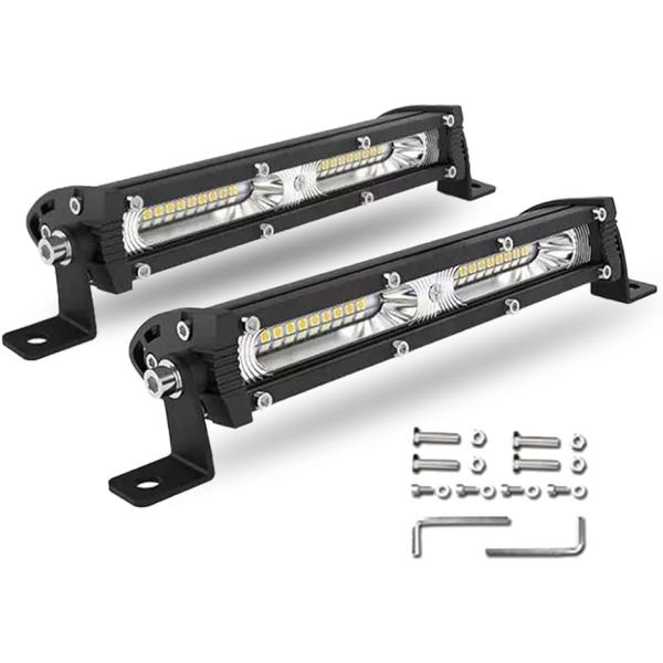 LED作業灯 12V / 24V 車 ワークライト バーライト 7インチ 60W x 2個 セット(...