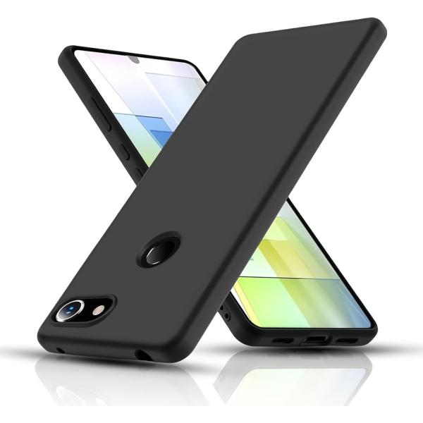 Google Pixel 3a ケース 柔軟性 TPU素材擦り傷防止 指紋防止 カバー(マットブラッ...