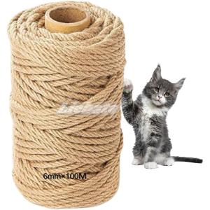 麻ロープ 6mmx100m 麻縄 猫 爪とぎ 麻...の商品画像