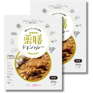 薬膳チキンカレー 中辛 カロリー控えめ 和漢 スパイスカレー カレールー スパイス8種類 1食あたり156kcal( 2個セット)｜horikku