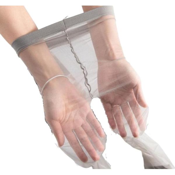 0デニール オールスルーストッキング 超極薄 シアー 透明感 マチなし セクシー(スモーキーグレー　...