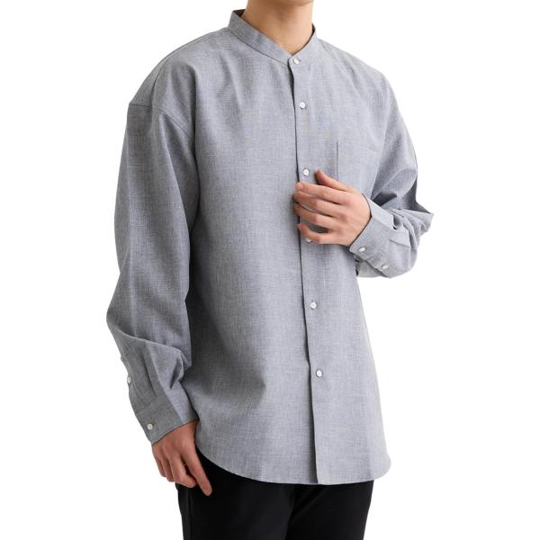 ラッキーチャーム オーバーサイズ シャツ メンズ 長袖 カジュアル ビッグシルエット ファッション ...