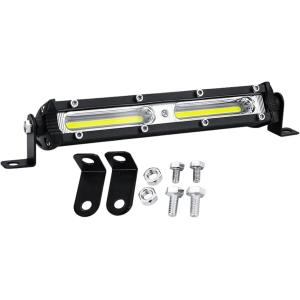 7インチ LED ワークライト 18W 汎用 ライトバー 作業灯 フォグランプ デイライト 四駆 12V 24V 18cm (単品)