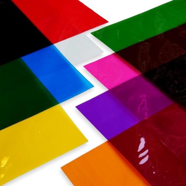 カラー セロファン 選べる8色セット 25cmx35cm A4サイズ強 透明 セロファン紙 フィルム...