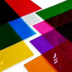 カラー セロファン 選べる8色セット 25cmx35cm A4サイズ強 透明 セロファン紙 フィルム( 40枚セット(8色x5枚))