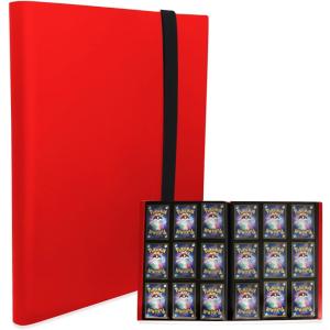 カードファイル トレカ バインダー 360枚収納 カードケース スリーブ対応 (赤)の商品画像