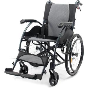 ハンドブレーキ付きアルミ製 車いす B-31 背折れタイプ（日本製）介護