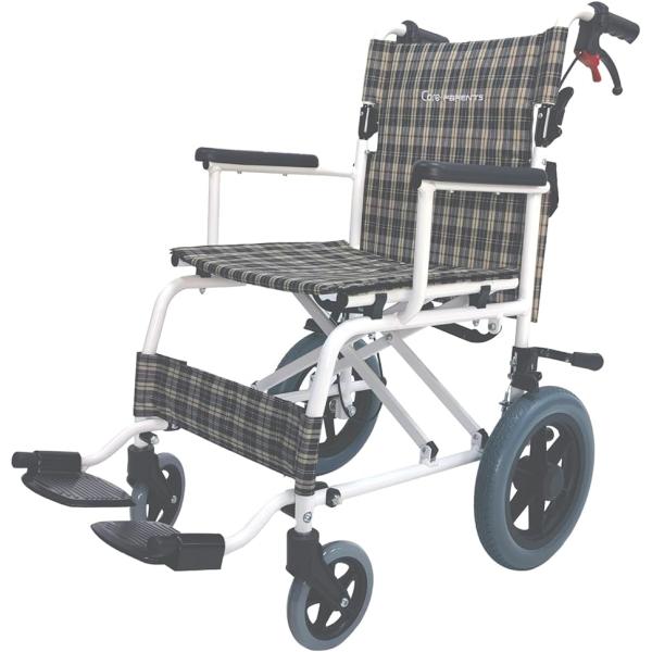 簡易軽量車椅子 介助式車イス アルミ製 折りたたみ車椅子 自用と介助ブレーキ付け コンパクト 組立不...