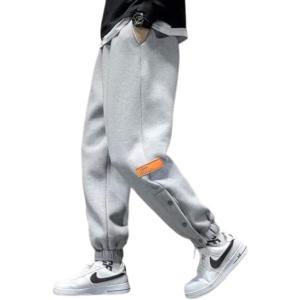 スウェットパンツ メンズ カジュアルパンツ 裾ボタン ジムウェア バスケットボールウェア ロングパンツ スリム M( グレー,  M)