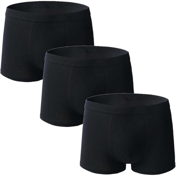 無地ボクサーパンツ ブラック3枚( ブラック3枚セット,  L)