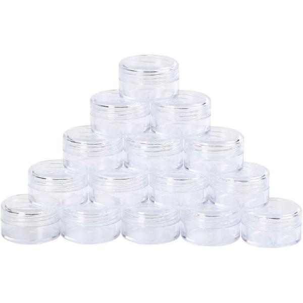 100個セット5ml 小分け丸ケース アクセサリー収納 詰め替え容器 プラスチック 収納ケース 化粧...
