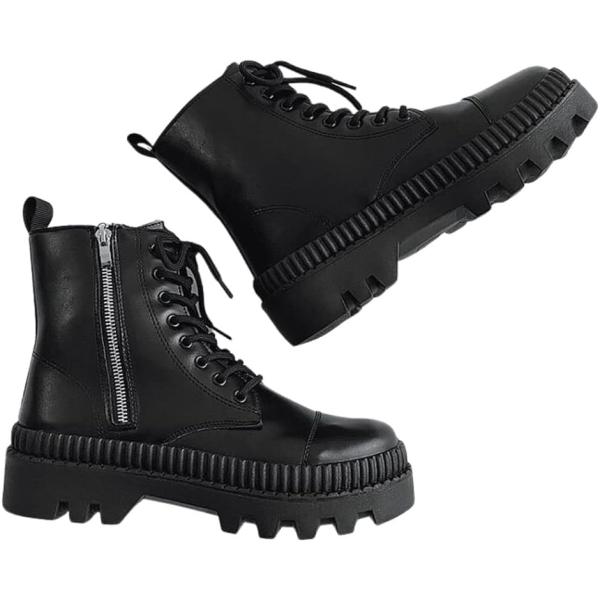 厚底 シークレット ブーツ 背が高くなる 身長 アップ 6cm 靴 メンズ レディース ハイカット ...