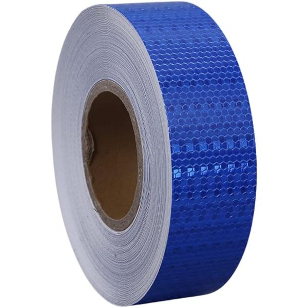 反射テープ 反射シール 反射板 コンクリート 貼れる 25m 幅5cm( ブルー)