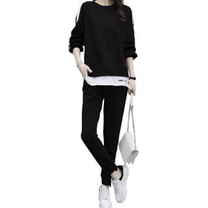 エンプティオ 上下セット トレーニングウェア トップス レディース ジョガー ジョギング(ブラックジ...