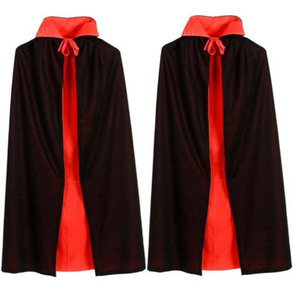 コスプレマント フードなし 魔女 帽子 仮装 パーティー 衣装 ドラキュラ(マント2着)