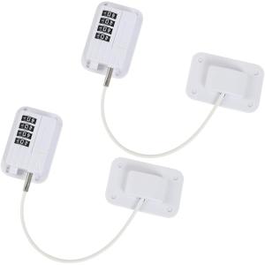 ドアロック ベビーガード ダイヤルロック イタズラ 子供 赤ちゃん 引き出し 開閉窓 2個セット(ホワイト)