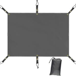 テントシート 防水 グランドシート 耐水圧3000mm 収納袋つき( グレー