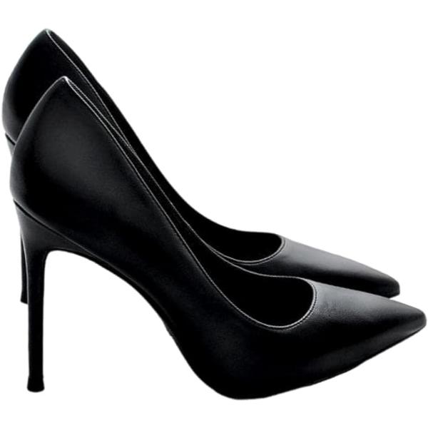 10cmピンヒール ハイヒール パンプス ポインテッドトゥ オシャレ フォーマル( ブラック,  2...