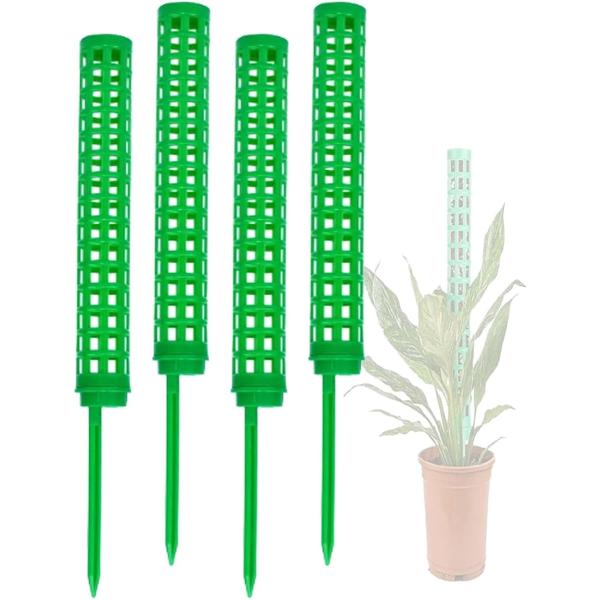 モスポール 支柱 4本セット 連結可 観葉植物 プラスチック グリーン( Green)