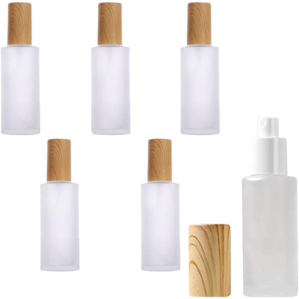 スプレーボトル 6本セット ガラス アトマイザー スプレー容器 20〜100ml MDM (クリア,...