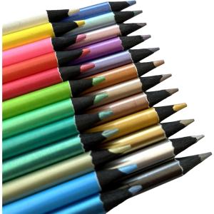 色えんぴつ メタリック 色鉛筆 メタリックカラー グリッター 金 銀 銅