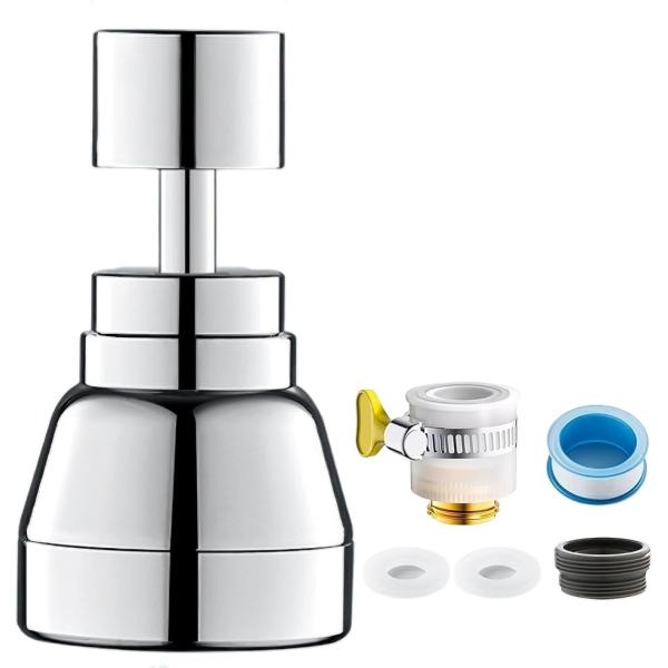 蛇口 シャワー ヘッド ノズル 水道 キッチン 160度首振り 360度全方向回転 3モード切り替え...