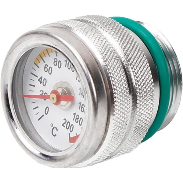 【互換品】 油温計 バイク オイルテンプメーター 燃料タンクカバー 温度計 アルミニウム オートバイ...