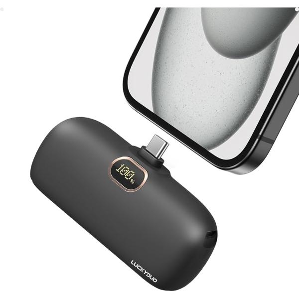 モバイルバッテリー 5000mAh Type-Cコネクター内蔵 直接充電 PD20W急速充電 LCD...