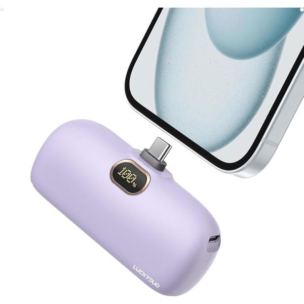 モバイルバッテリー 5000mAh Type-Cコネクター内蔵 直接充電 PD20W急速充電 LCD...