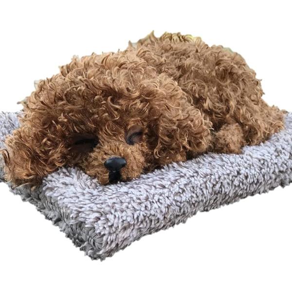 かわいいリアル犬 動物 置物 ぬいぐるみ 癒し 寝顔 活性炭入り 消臭 脱臭 室内 車内 インテリア...
