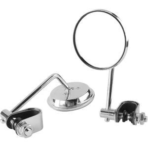 黒 クロス ミラー アイアンクロス マルチーズ 汎用 チョッパーミラー