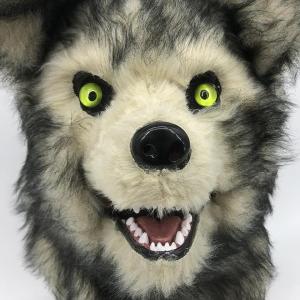 アニマルムービングマスク 口が連動して動く 動物 アニマルマスク オオカミ 狼 超リアル ウルフ wolf ハロウィン コスプレの商品画像