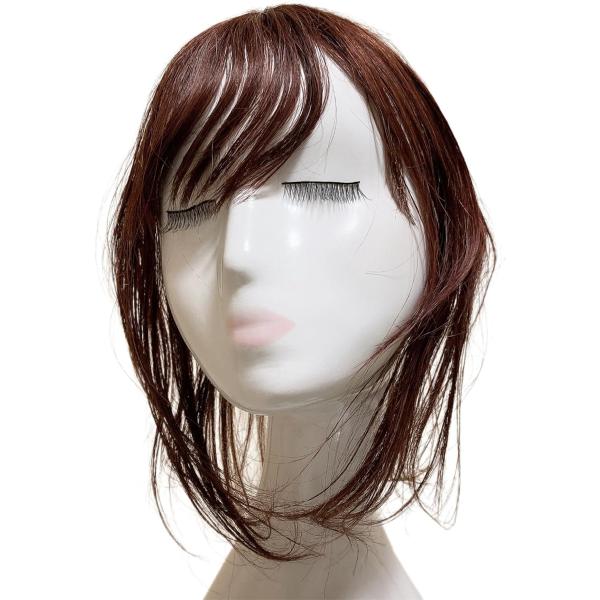 部分ウィッグ かつら 女性 人毛100% レディース セミロング 医療用 つむじ 頭頂部 自然(ダー...