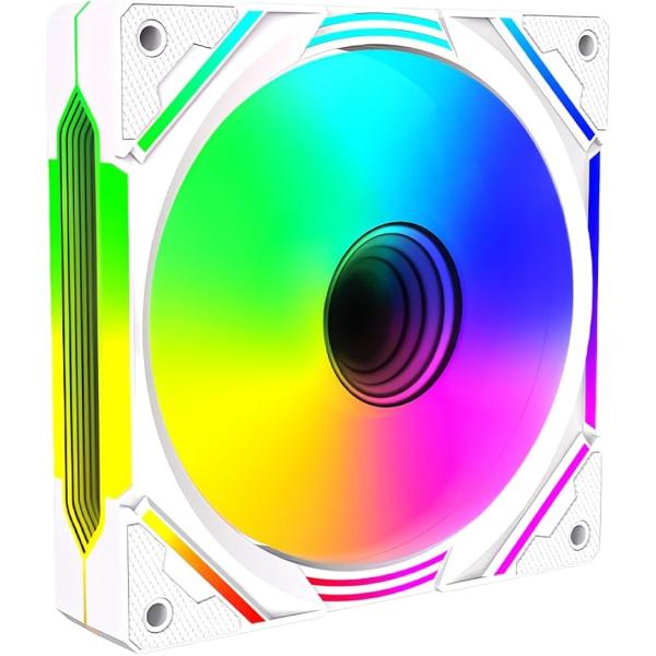 【互換品】PCケースファン 120mm LED ARGB 6pin 色変更可能 ファン回転速度変更可...