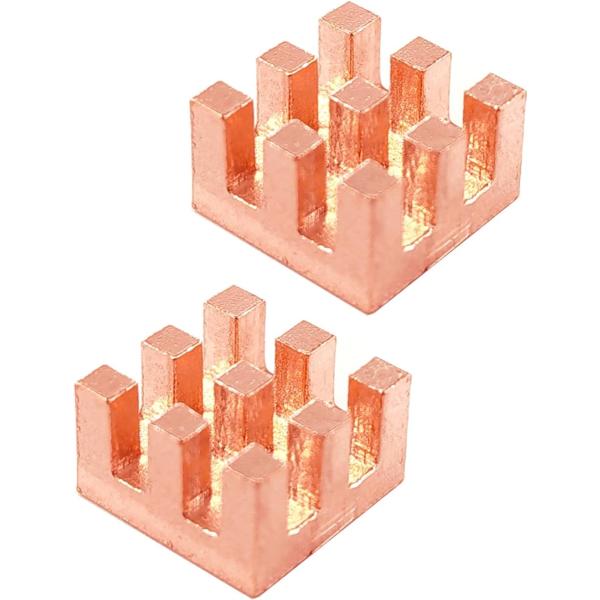 銅ヒートシンク 熱伝導性 粘着シート付き 熱暴走対策 CPU ICチップ 回路基板 精密機器用 2個...