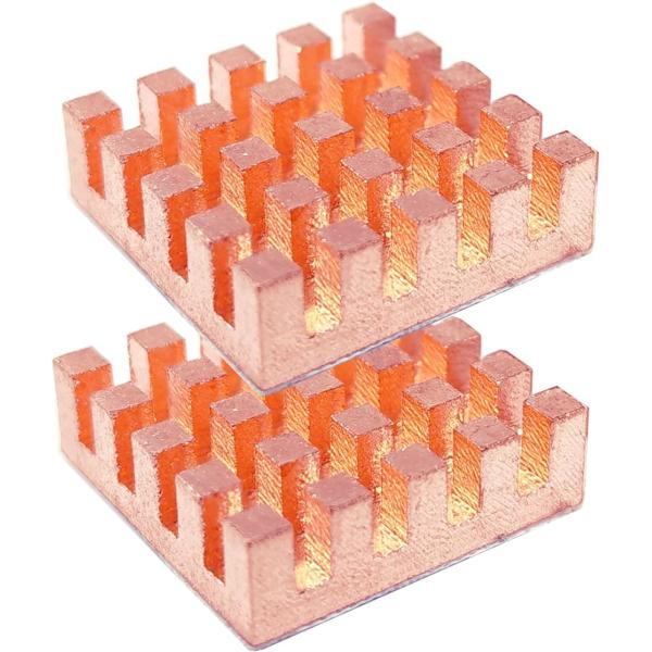 銅ヒートシンク 熱伝導性 粘着シート付き 熱暴走対策 CPU ICチップ 回路基板 精密機器用 2個...