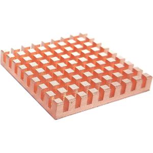 銅ヒートシンク 40x40x6mm 熱伝導性粘着シート付き 熱暴走対策 CPU ICチップ 回路基板...