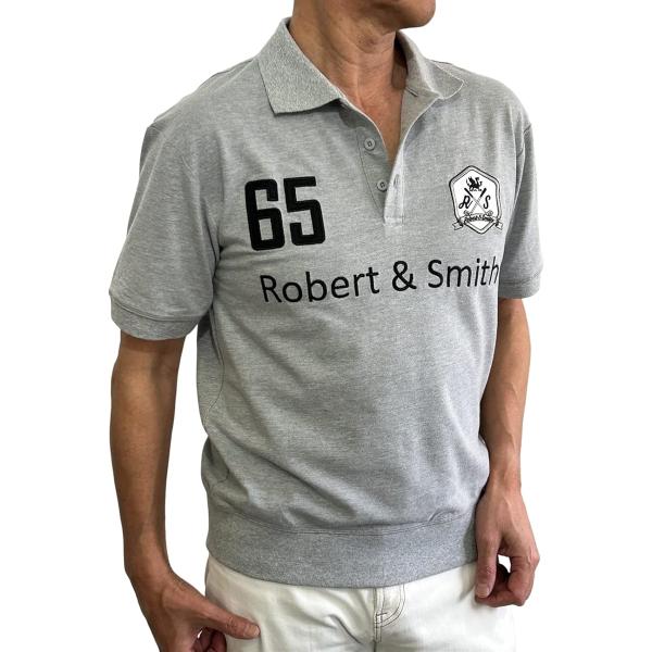 ポロシャツ メンズ 半袖 裾 リブ加工 ゴルフウェア 100% コットン 刺繍 仕上げ MDM( グ...