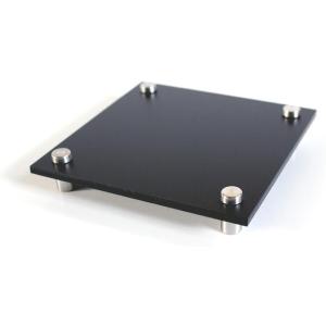 台座 アクリル台 マット 黒 ディスプレイ台 フィギュア 陳列台 什器 正方形/高さ2cm(黒)