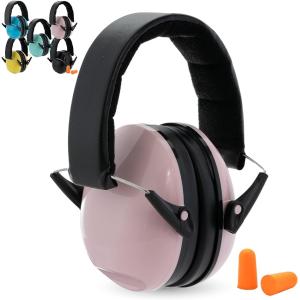 イヤーマフ 子供 防音 聴覚過敏 耳栓付き 聴覚保護具シール付き SNR25db( ピンク,  ２〜１０歳)｜スピード発送 ホリック