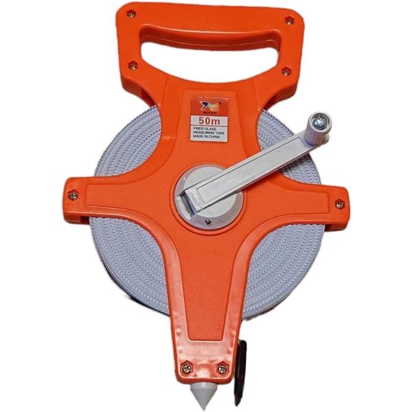 巻尺 50mメジャー 巻き尺 距離測定器 採寸 グラウンド 運動場 ライン引き 両面 メモリ メート...